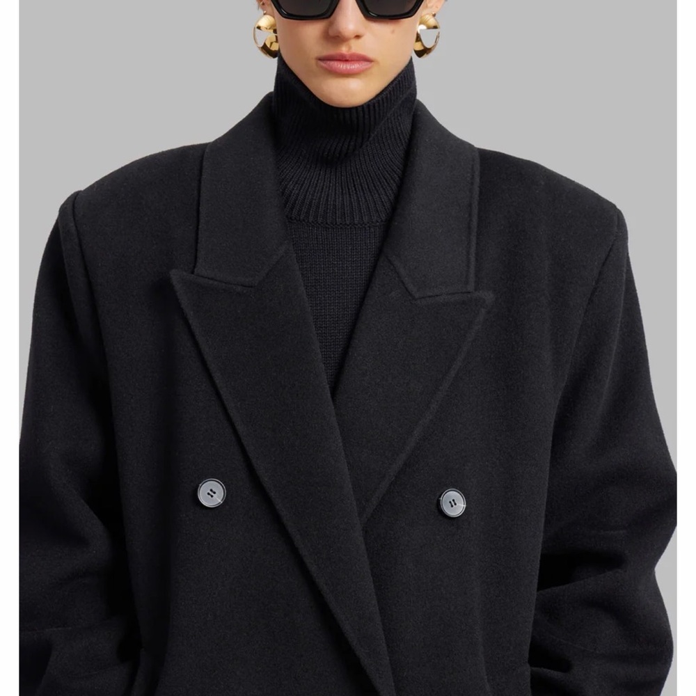 The Frankie Shop Black Double-Breasted Coat - Picture 4 of 9